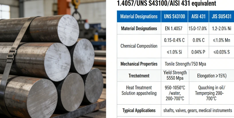 stainless steel is SS 431 stainless steel is SS 431